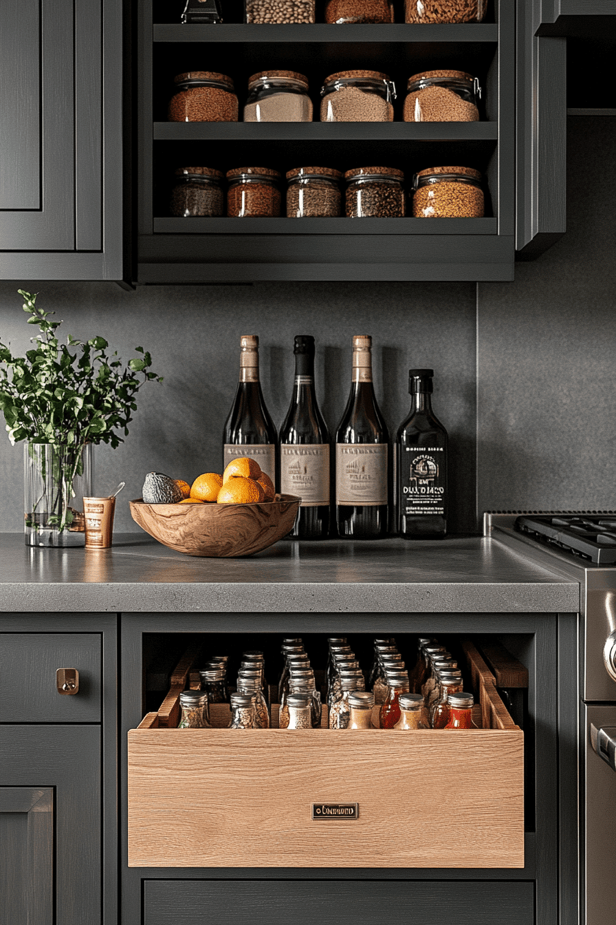 small moody kitchen
