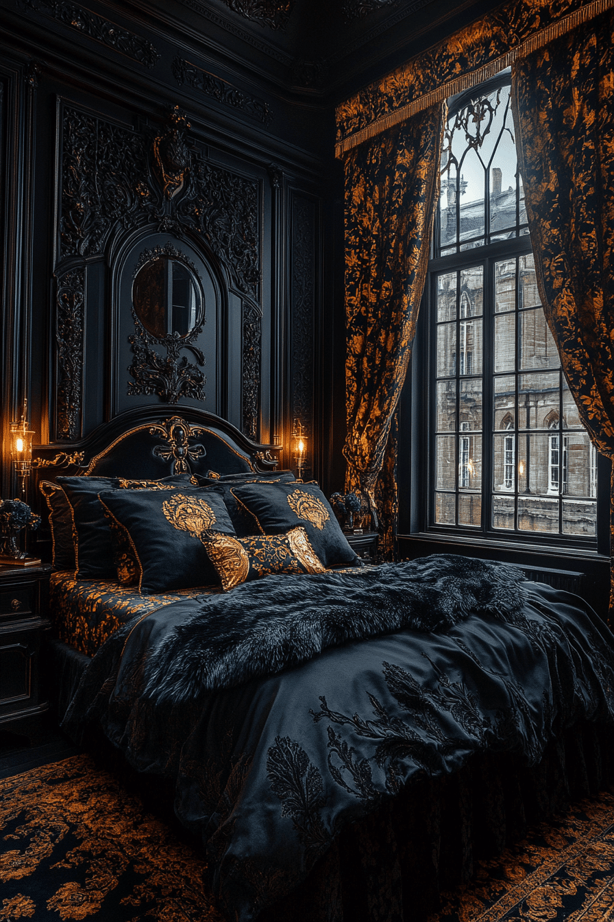 moody vintage bedroom