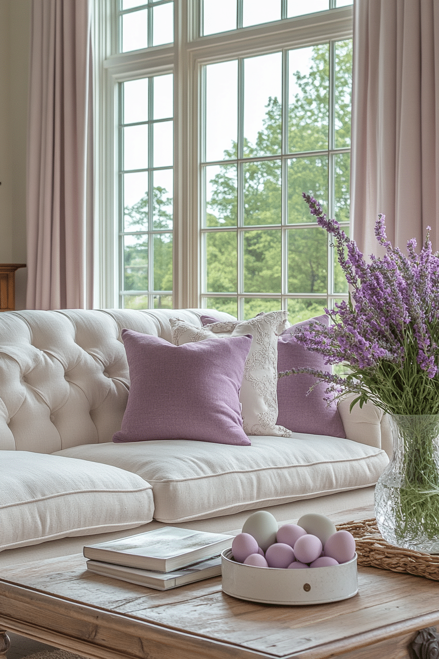 easter living room decor