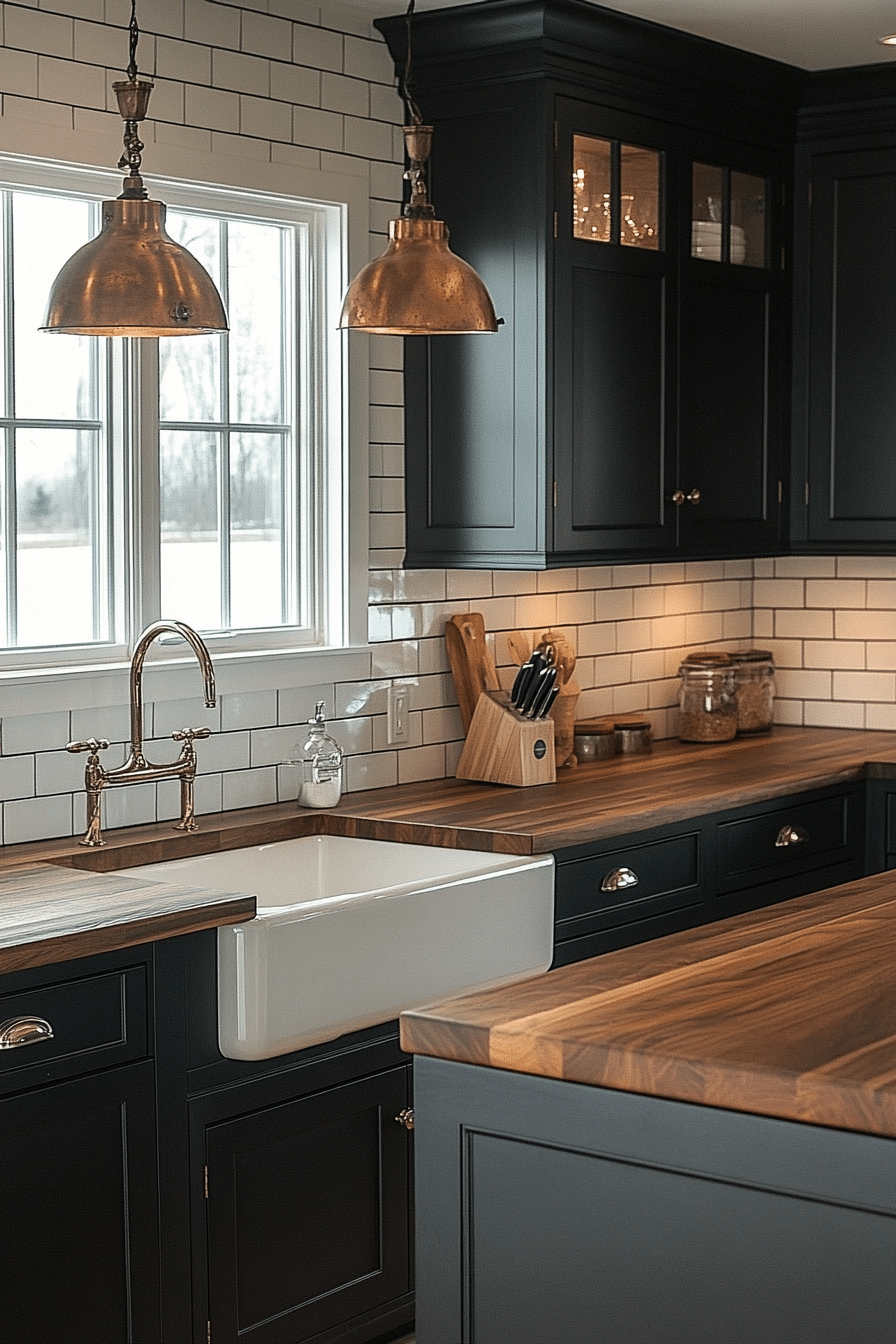 moody farmhouse kitchen