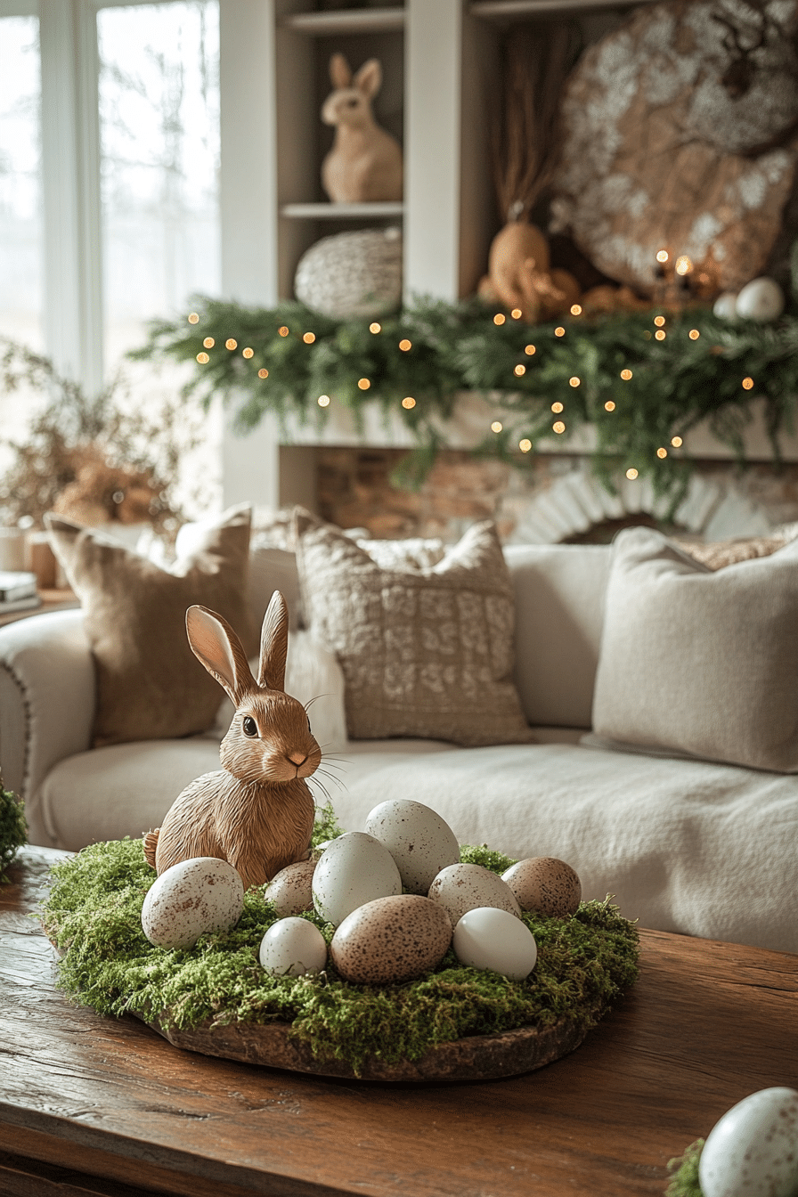 easter living room decor
