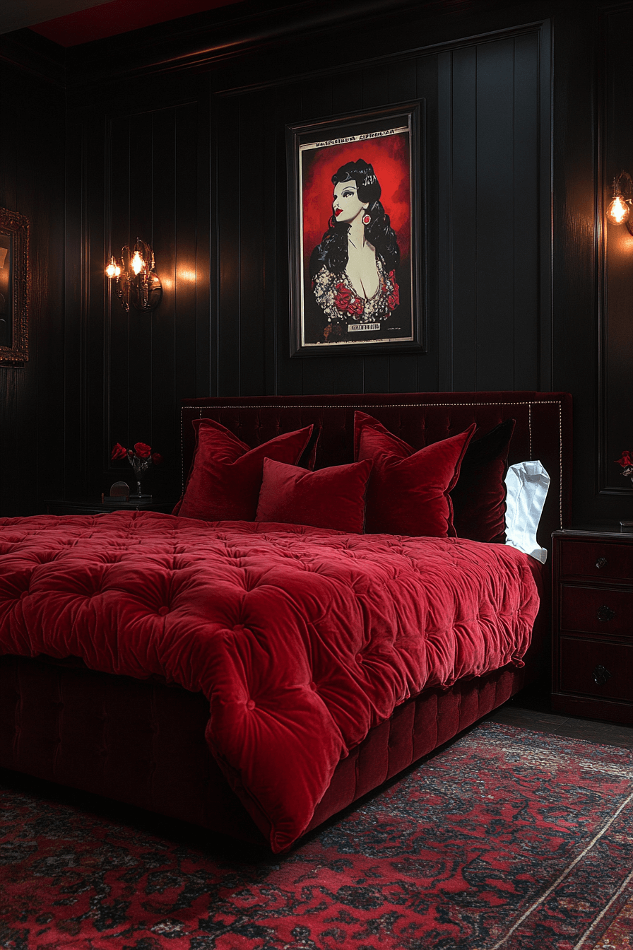 moody vintage bedroom