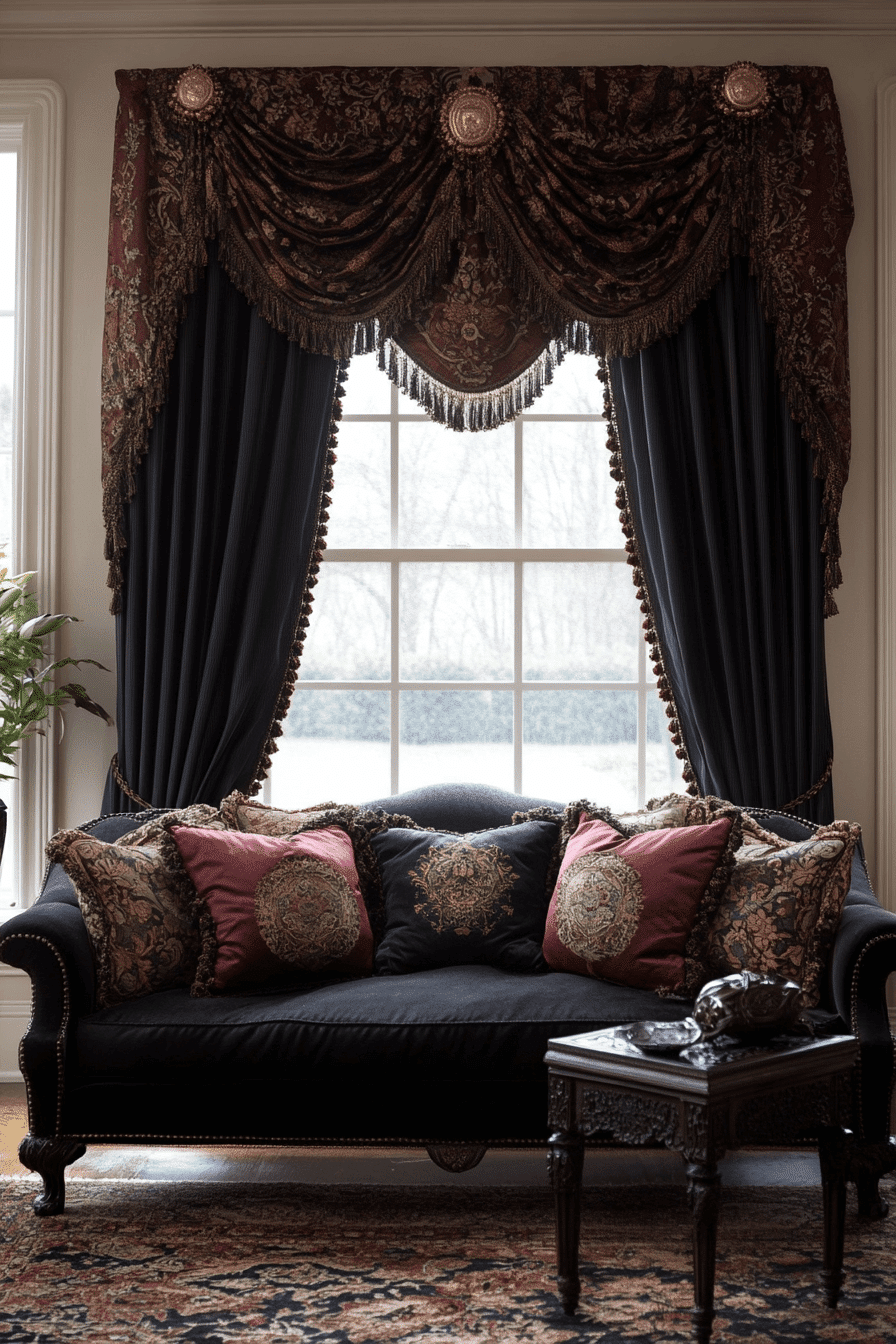 moody vintage living room