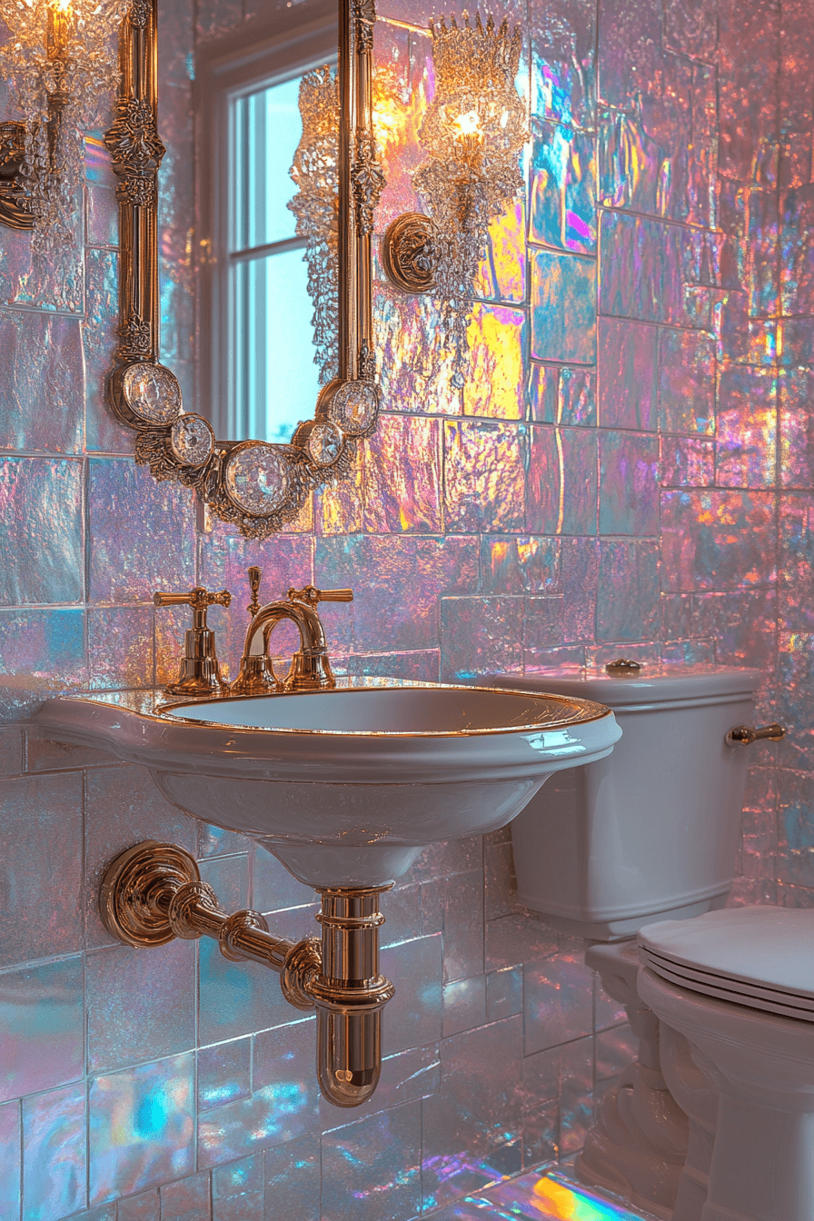 moody vintage bathroom