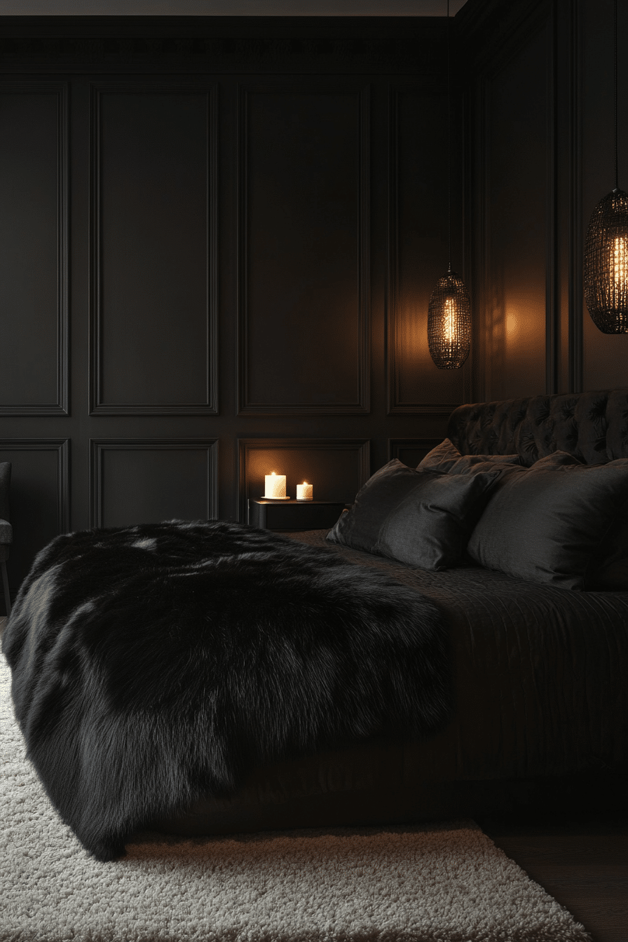 moody bedroom