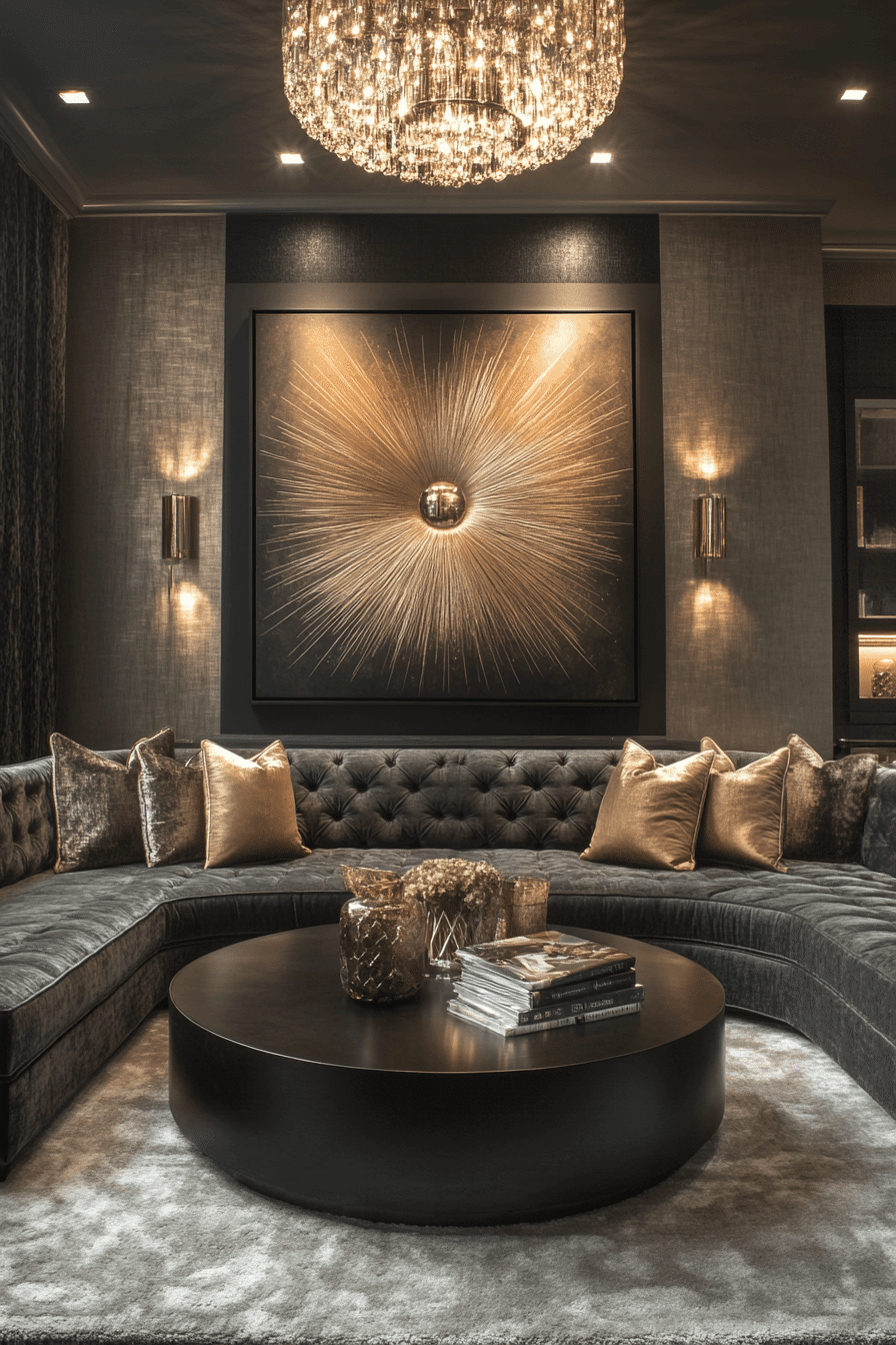 moody neutral living room