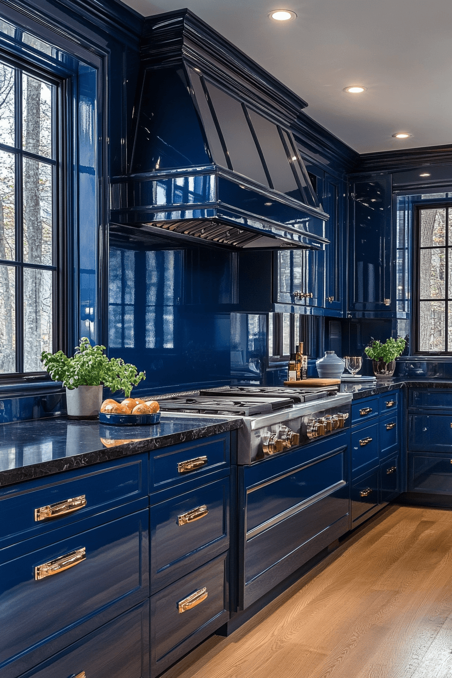 moody kitchen cabinets