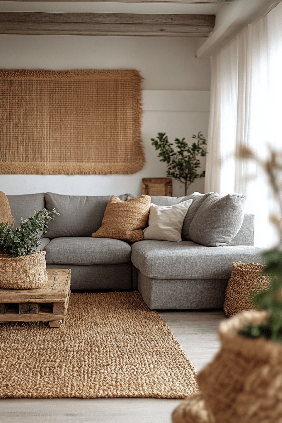 Grey couch aesthetic
