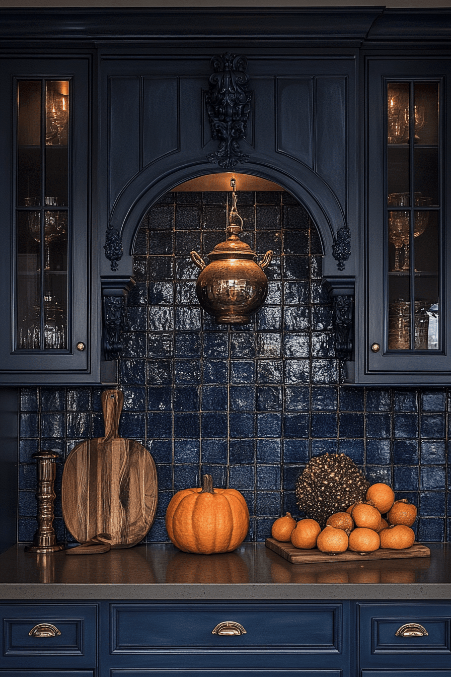 moody kitchen cabinets