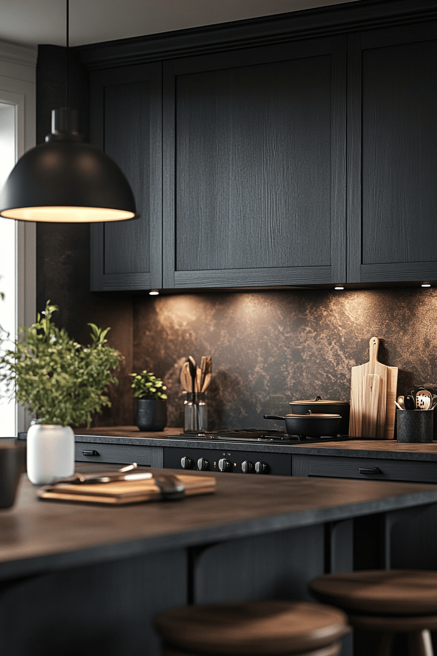 small moody kitchen