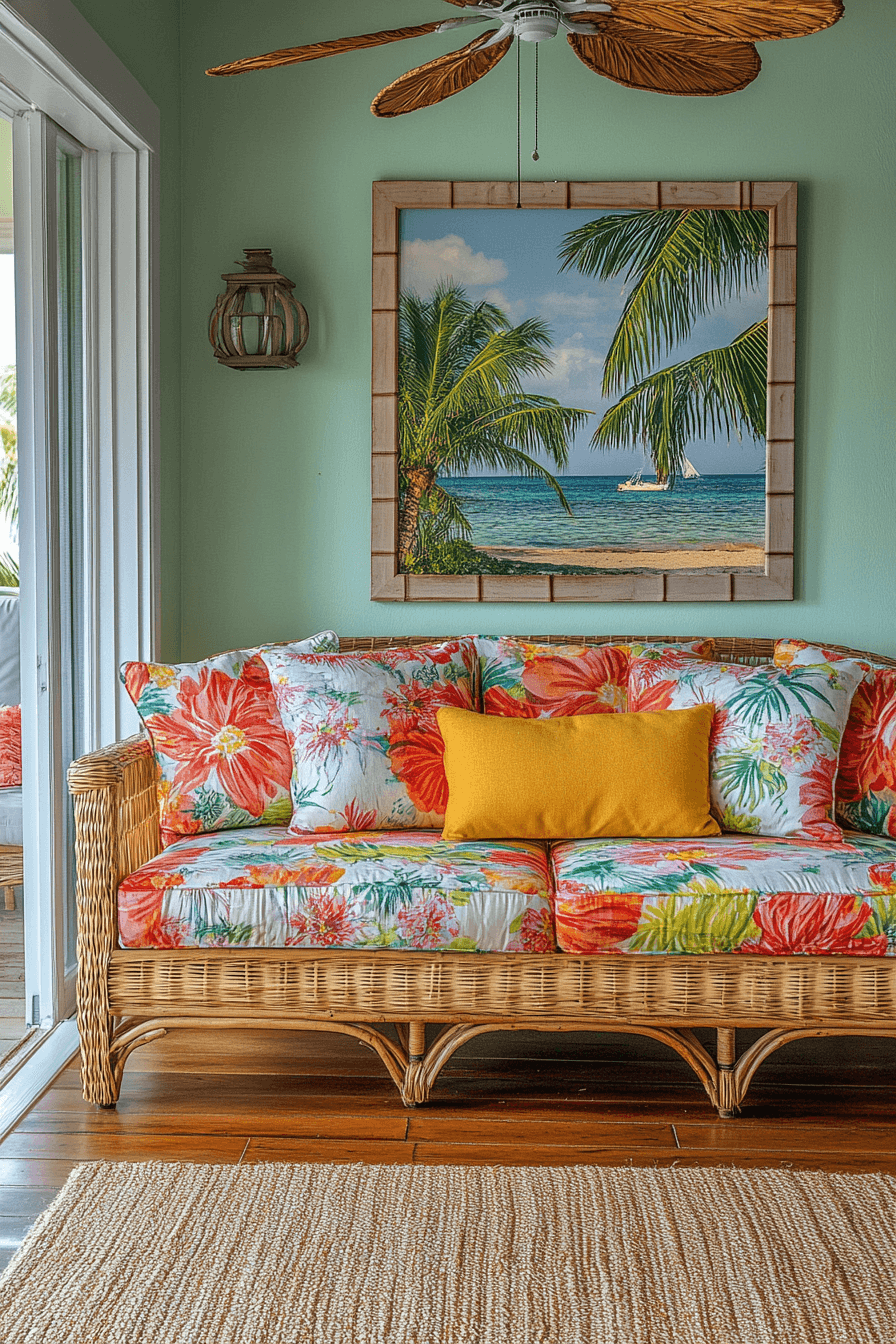 tropical living room