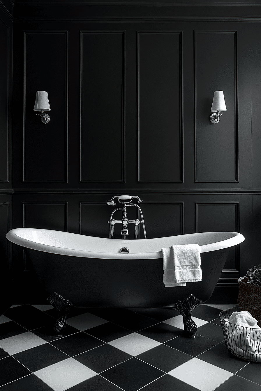 moody vintage bathroom