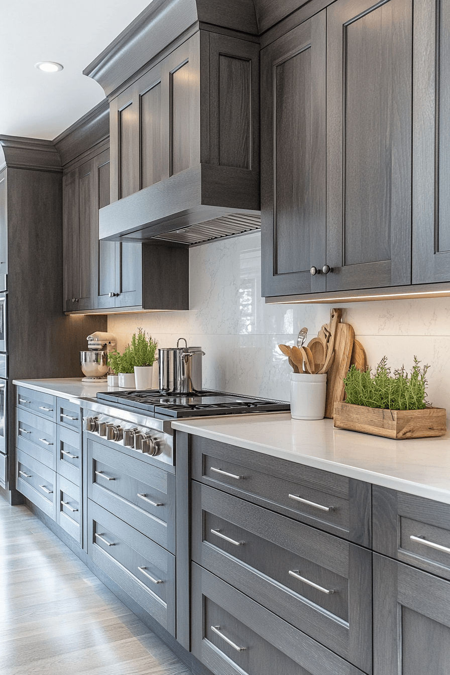 moody kitchen cabinets