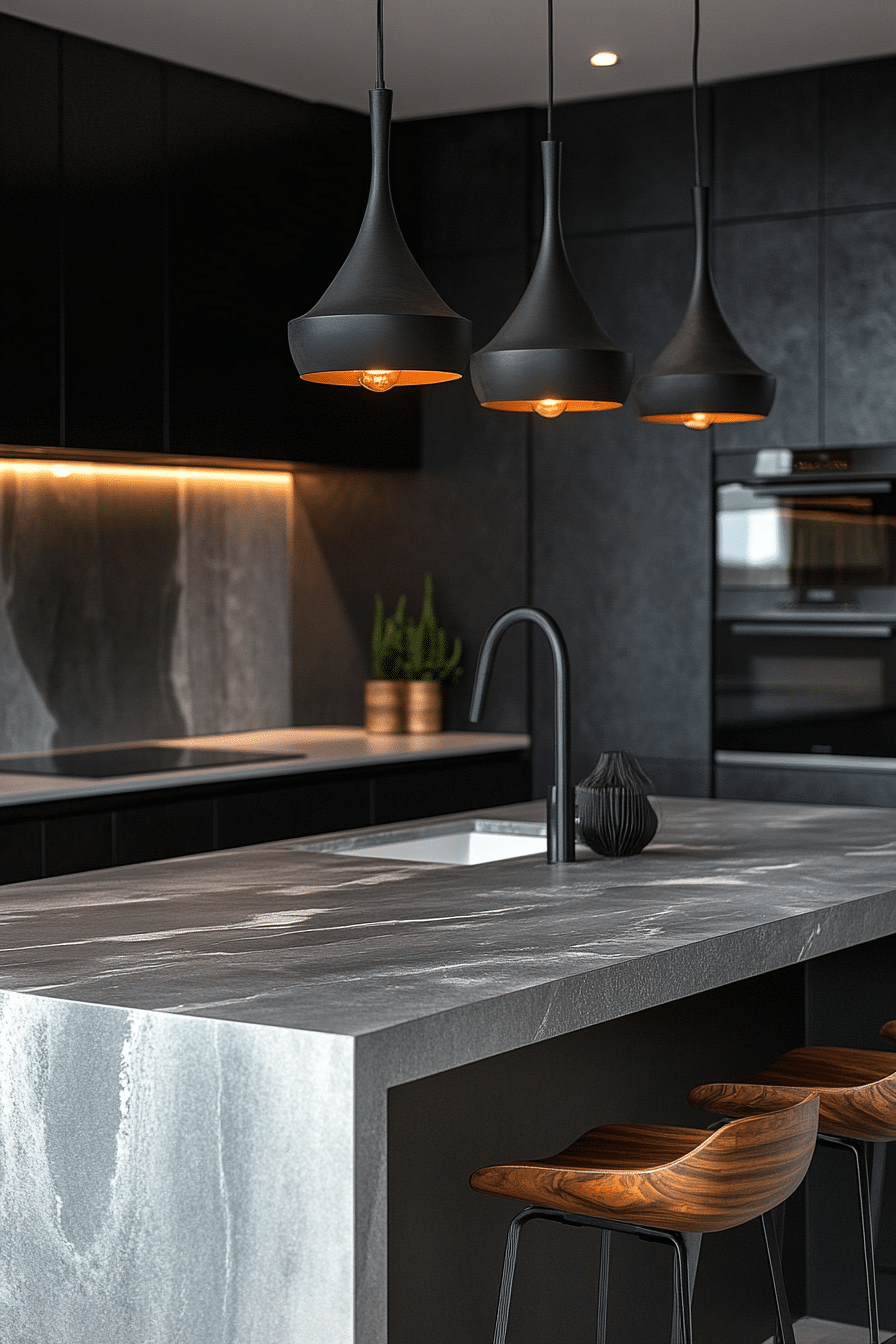 moody kitchen