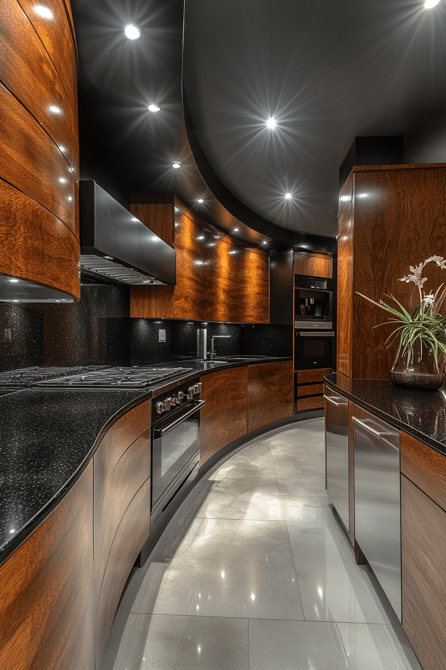small moody kitchen