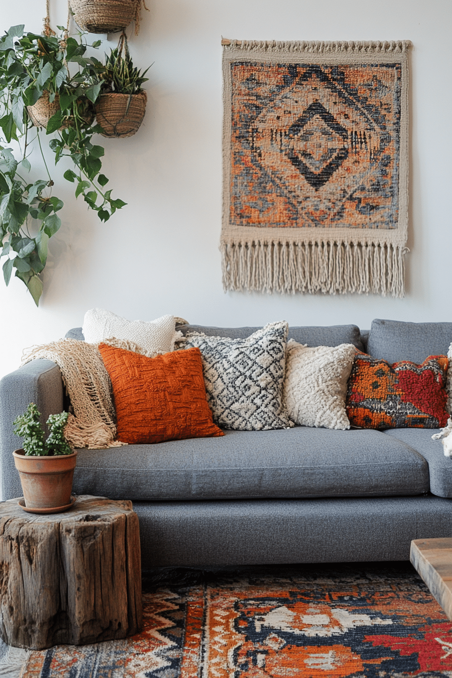 Grey couch aesthetic