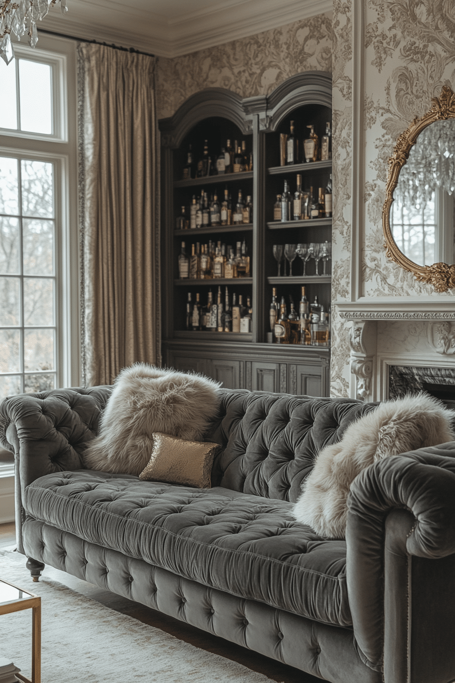 Grey couch aesthetic