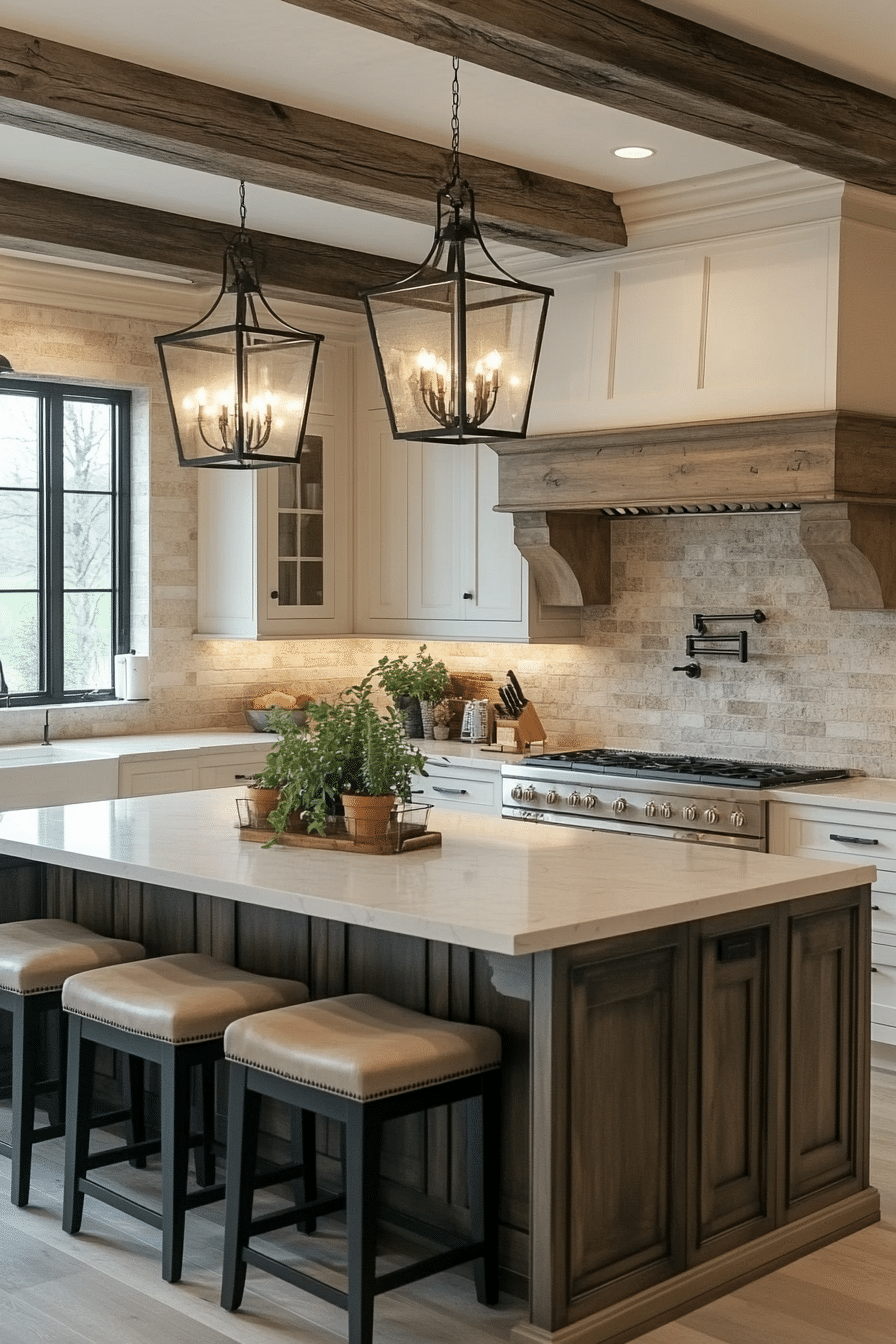 moody farmhouse kitchen