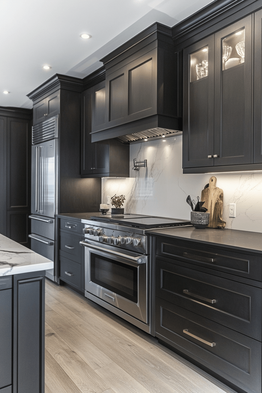 small moody kitchen