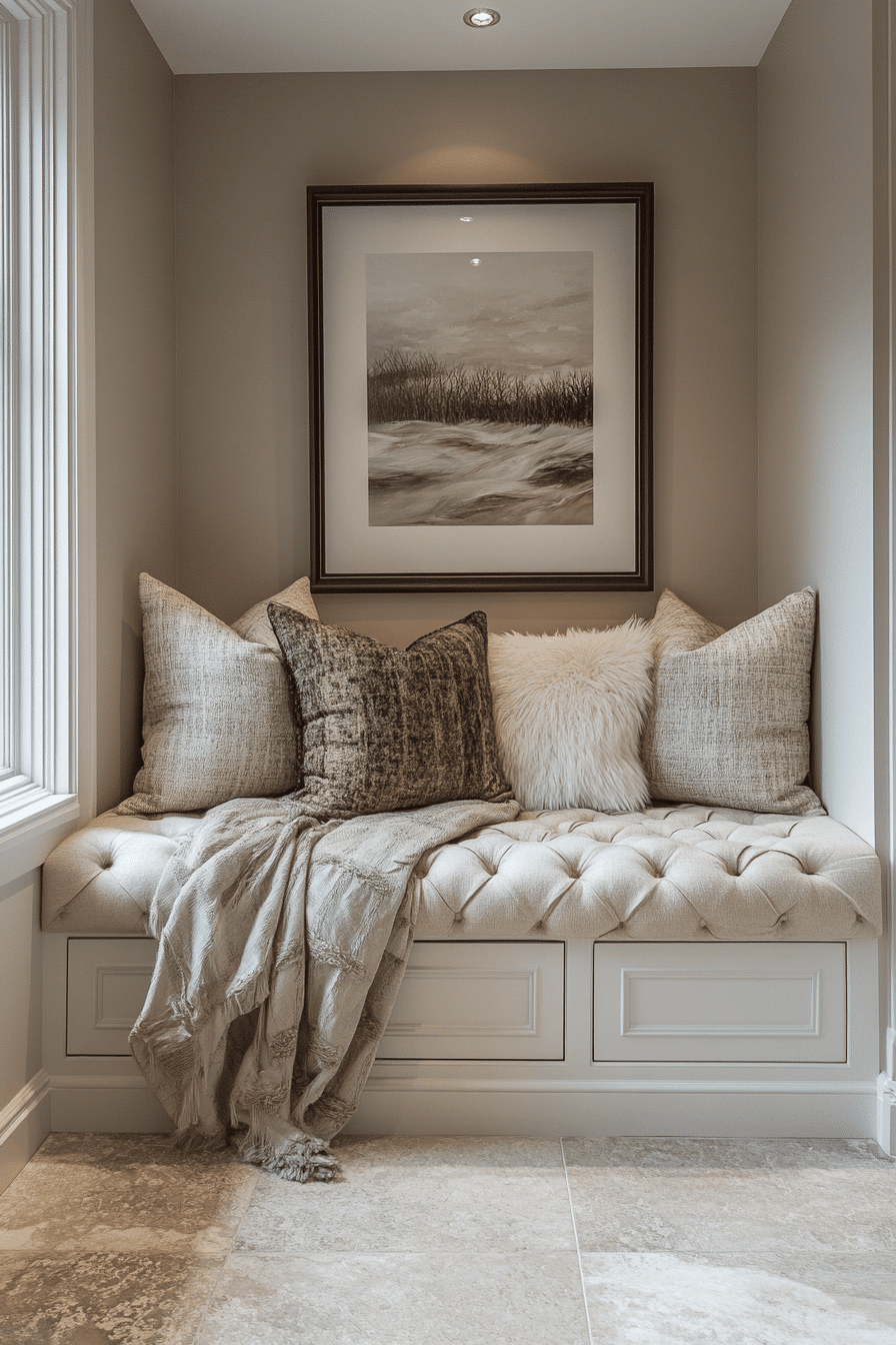 moody neutral living room