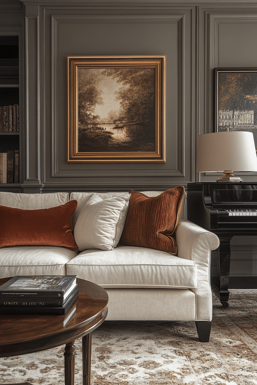 neoclassical interior living rooms