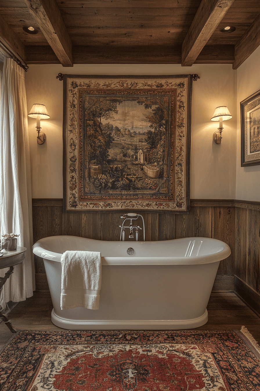 moody vintage bathroom
