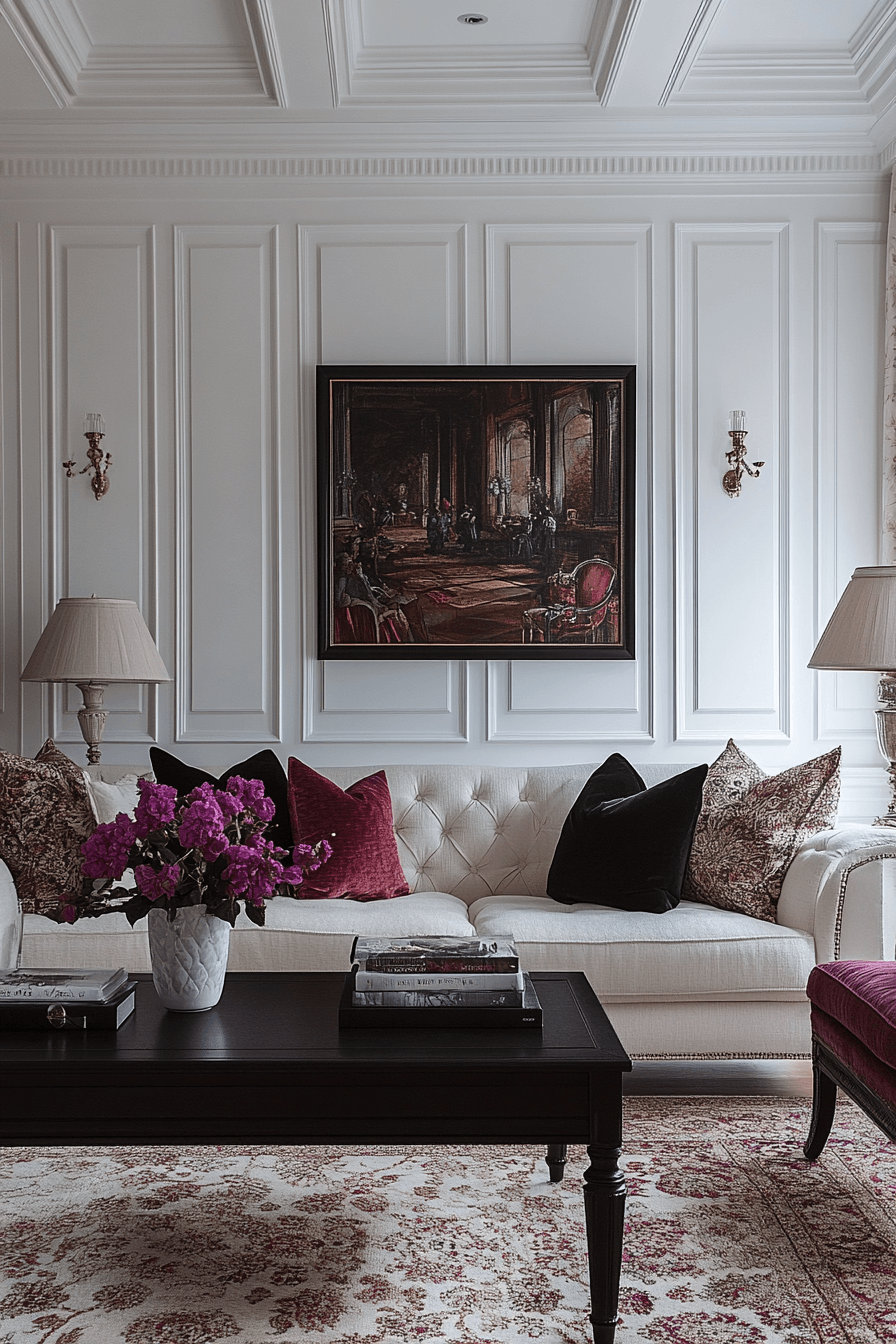 neoclassical interior living rooms