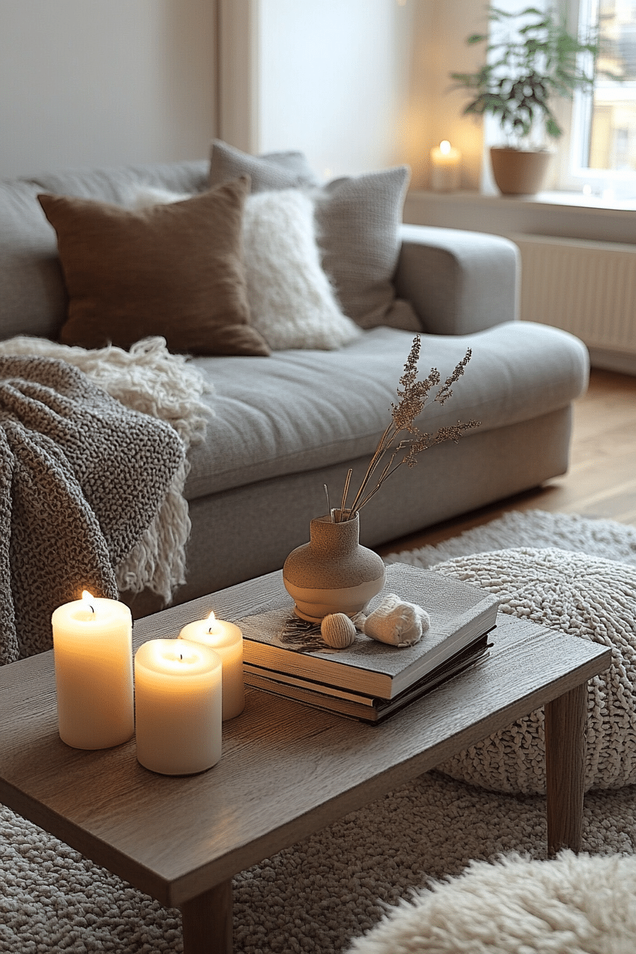 Grey couch aesthetic