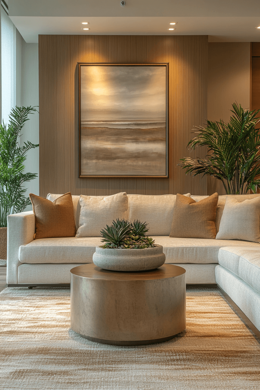 moody neutral living room