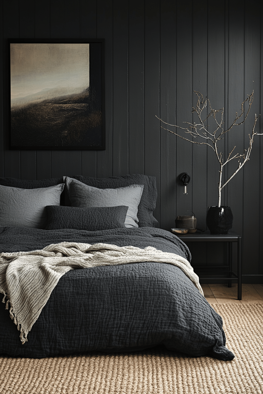 moody bedroom