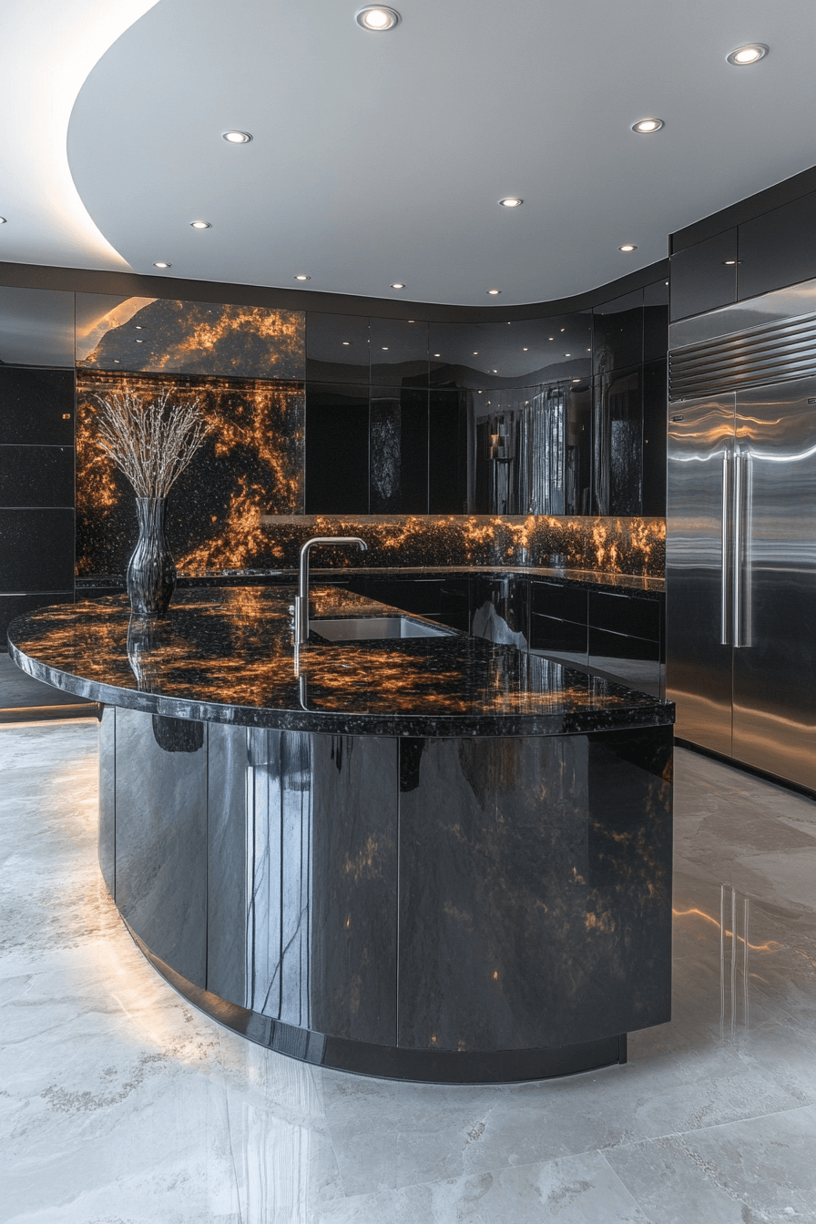 small moody kitchen