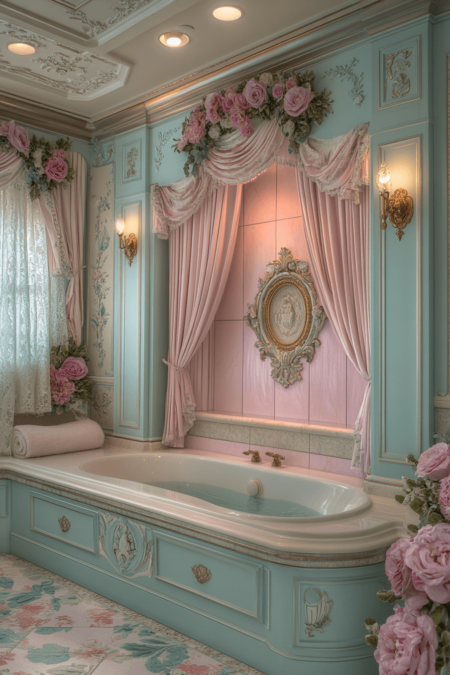 moody vintage bathroom