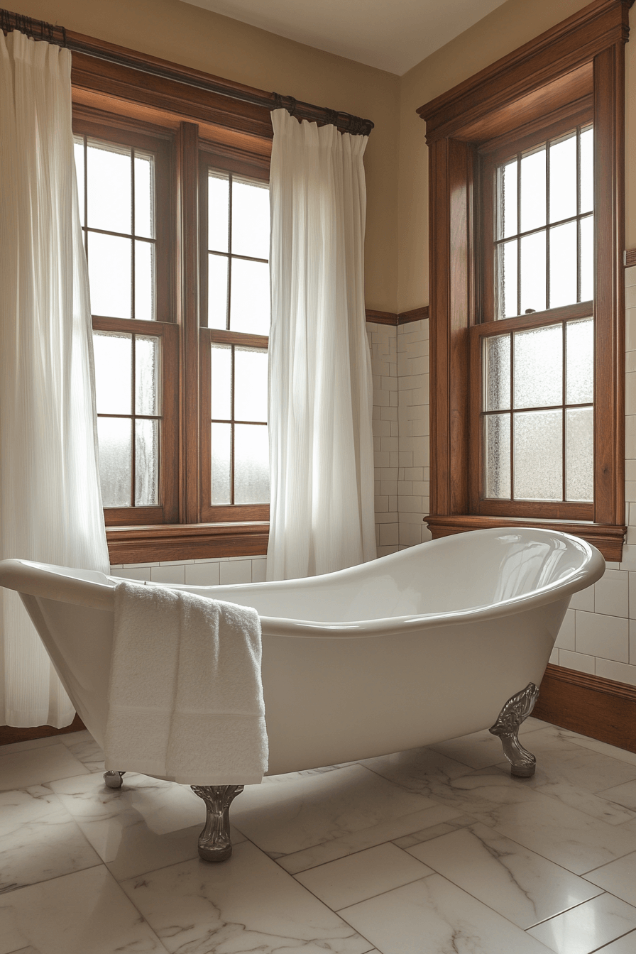 moody vintage bathroom