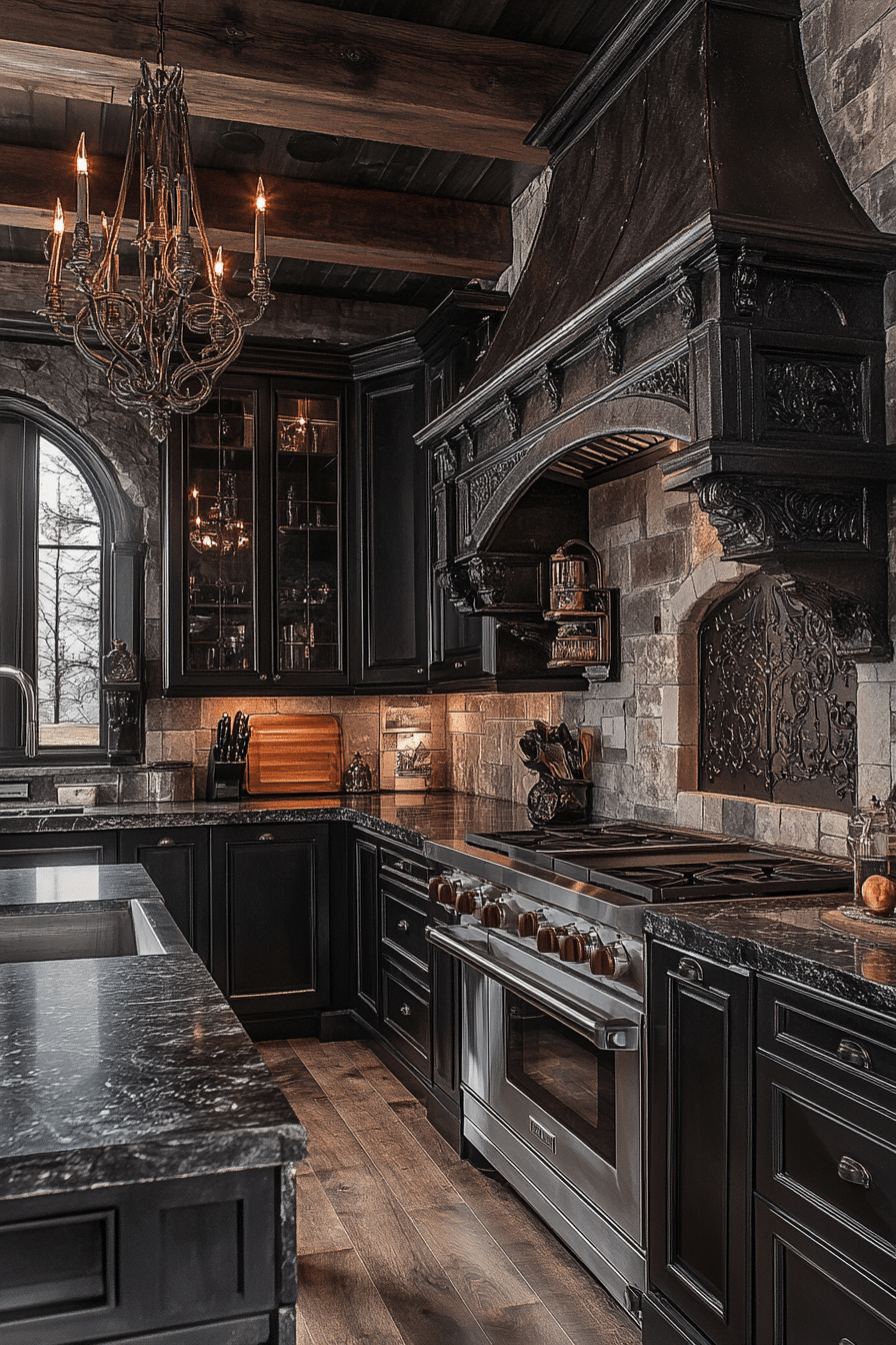 moody kitchen