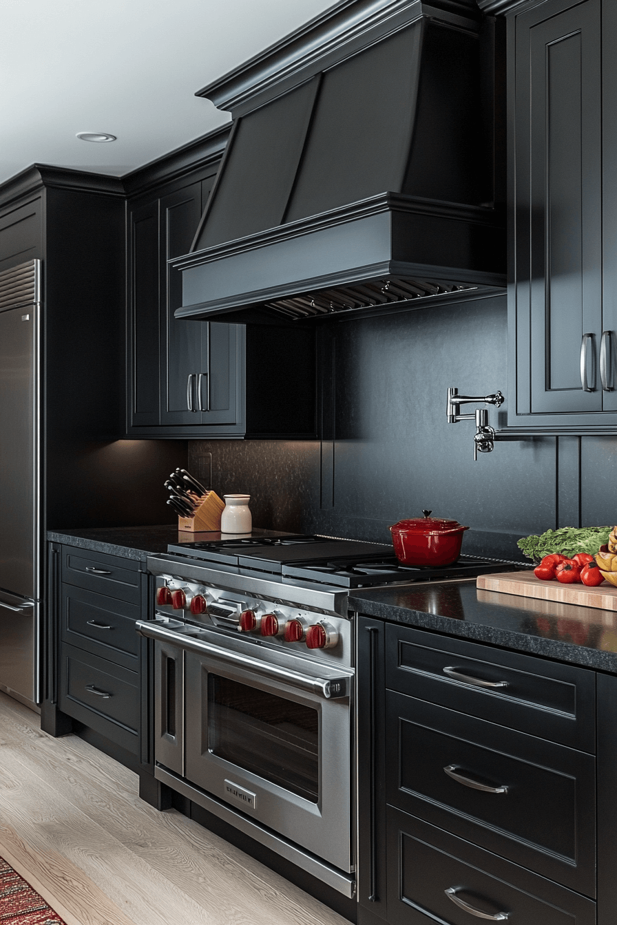 small moody kitchen