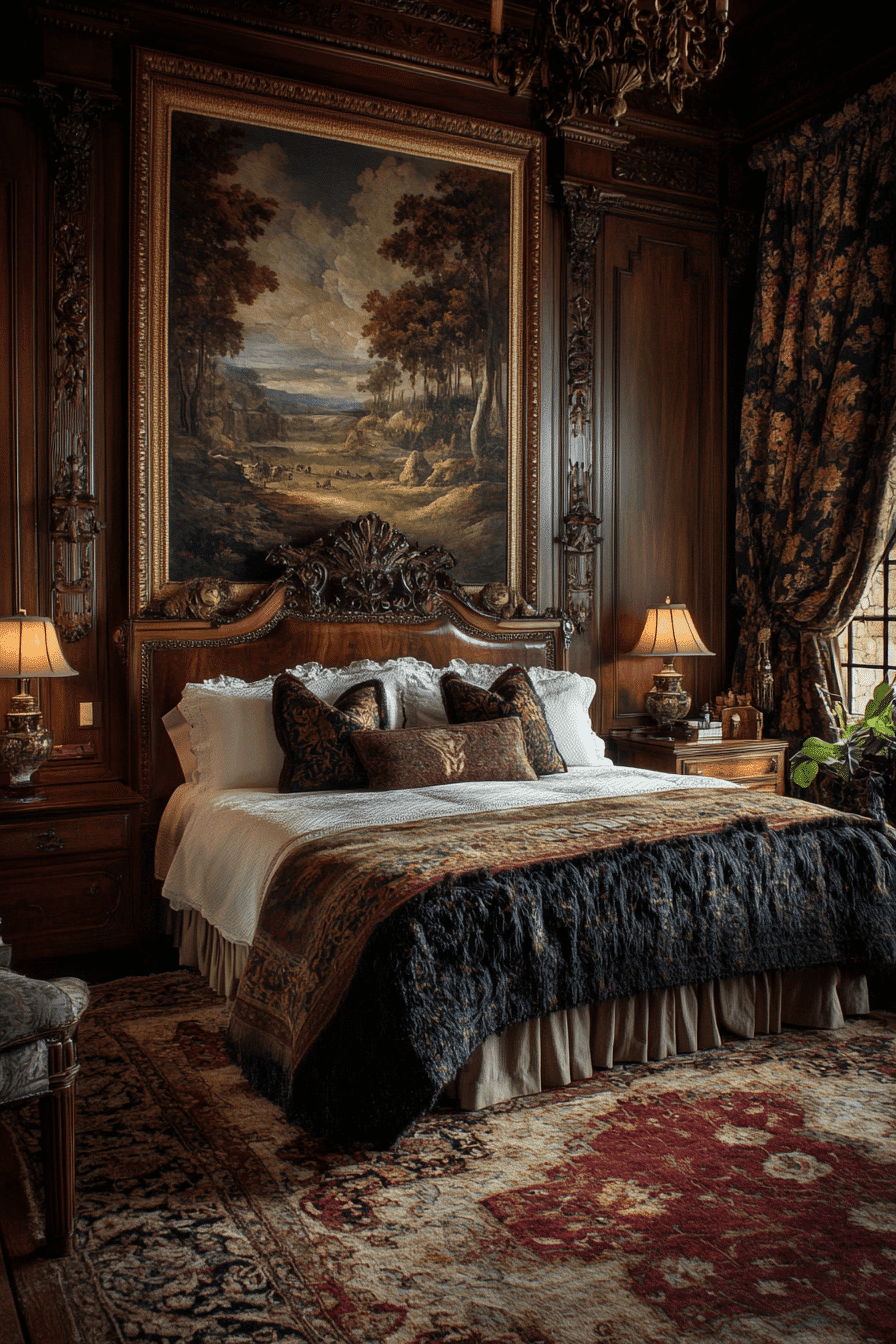 moody vintage bedroom