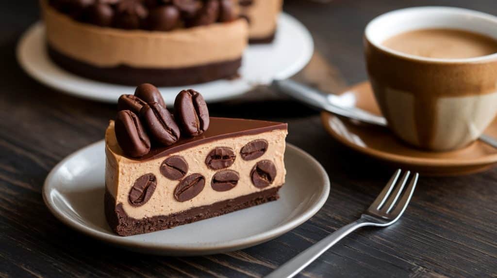 No-Bake Chocolate-Covered Espresso Bean Cheesecake