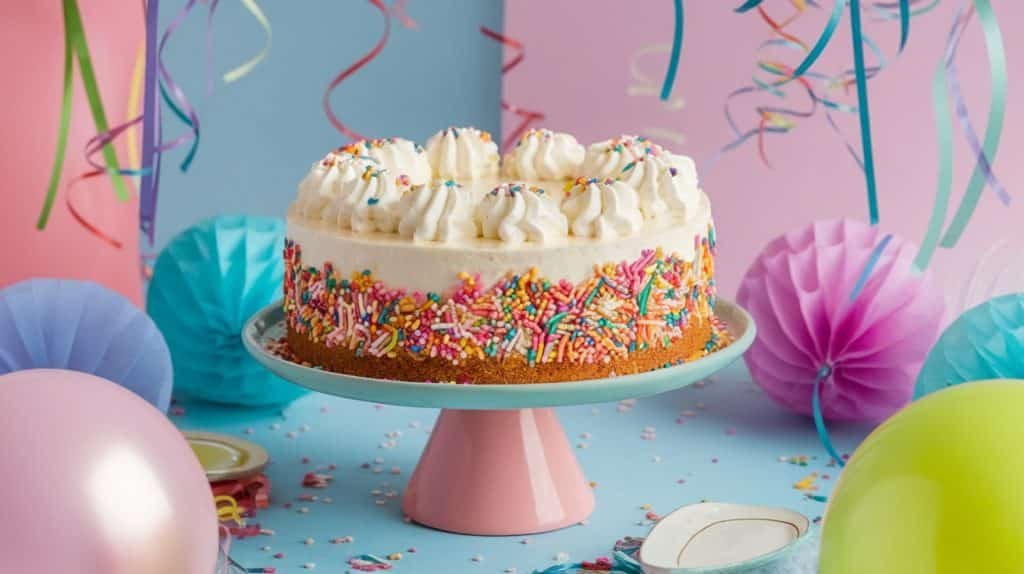 No-Bake Funfetti Birthday Cheesecake