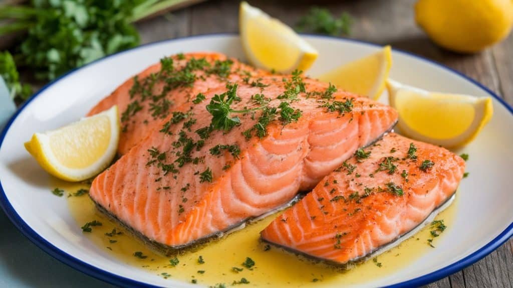 10-Minute Garlic Butter Salmon Fillets