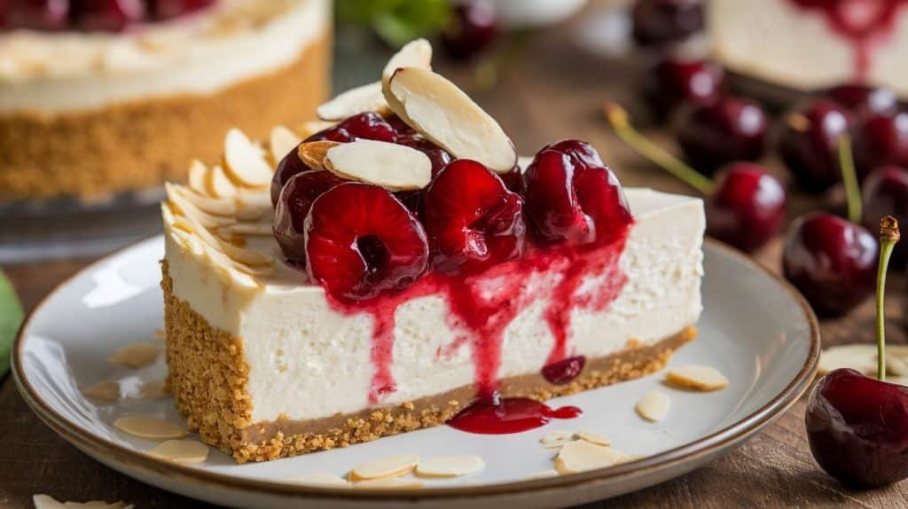 No-Bake Cherry Almond Cheesecake