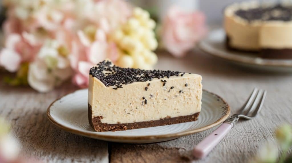 No-Bake Black Sesame Cheesecake