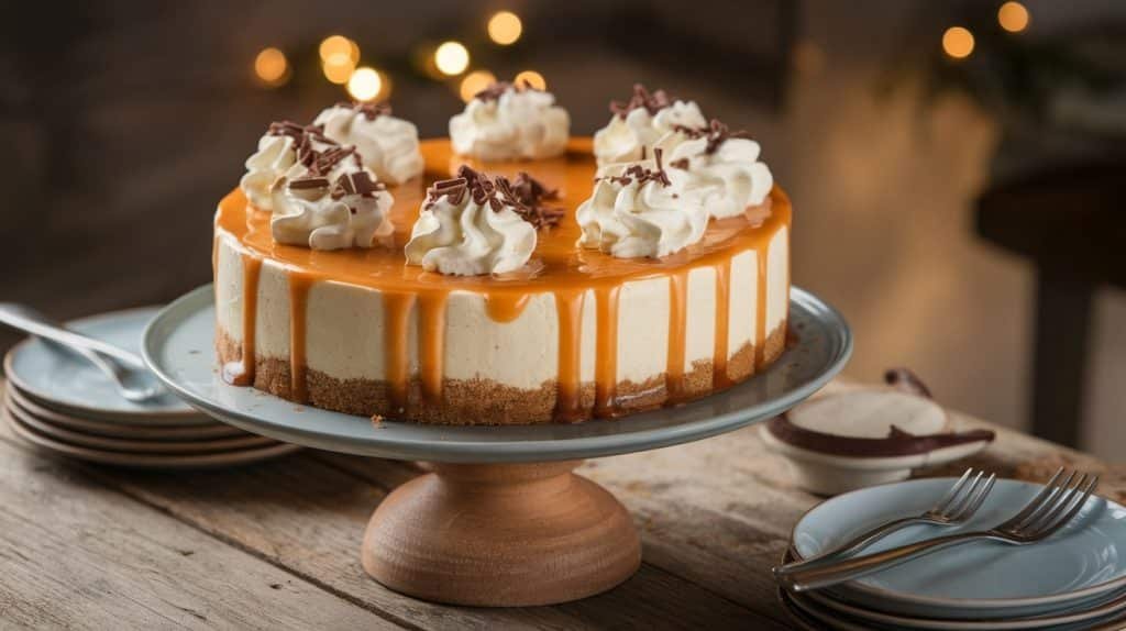 No-Bake Butterscotch Cheesecake