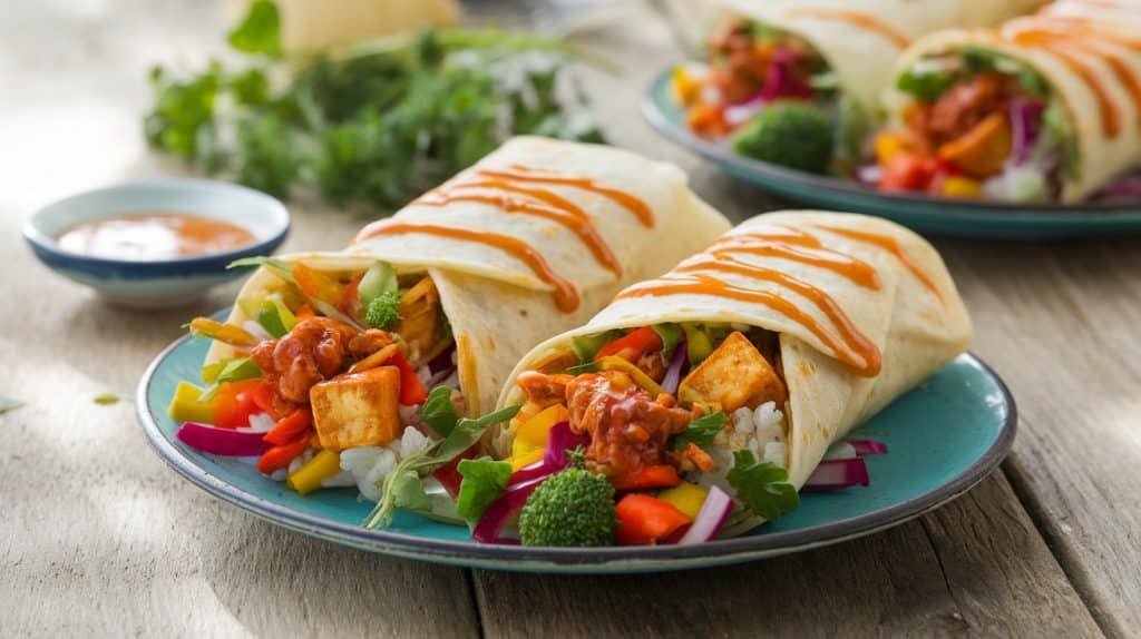 10-Minute Crispy Tofu and Rice Wraps