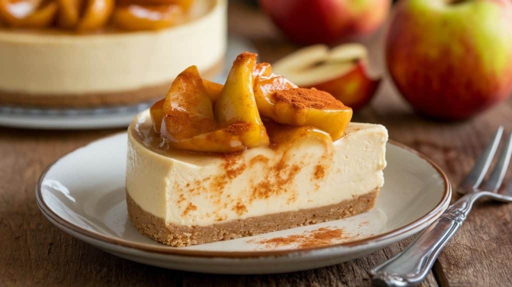 No-Bake Cinnamon Apple Cheesecake