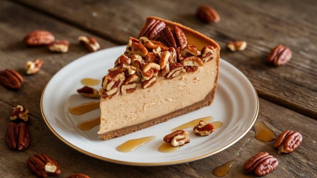 No-Bake Maple Pecan Cheesecake