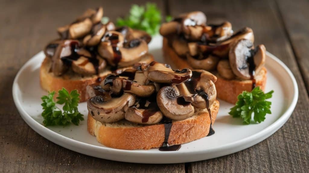 10-Minute Balsamic Mushroom Toasts