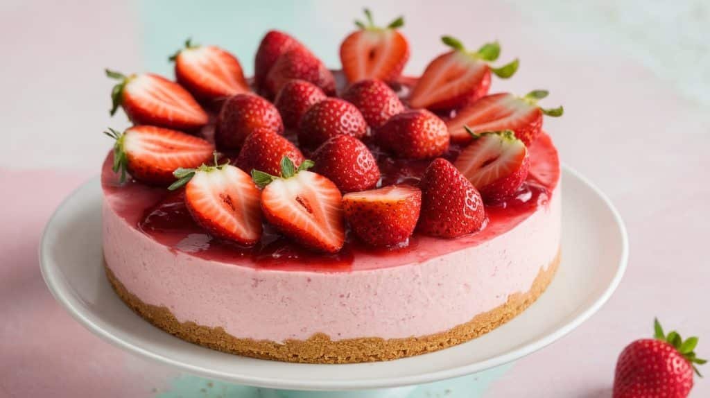 No-Bake Strawberry Cheesecake