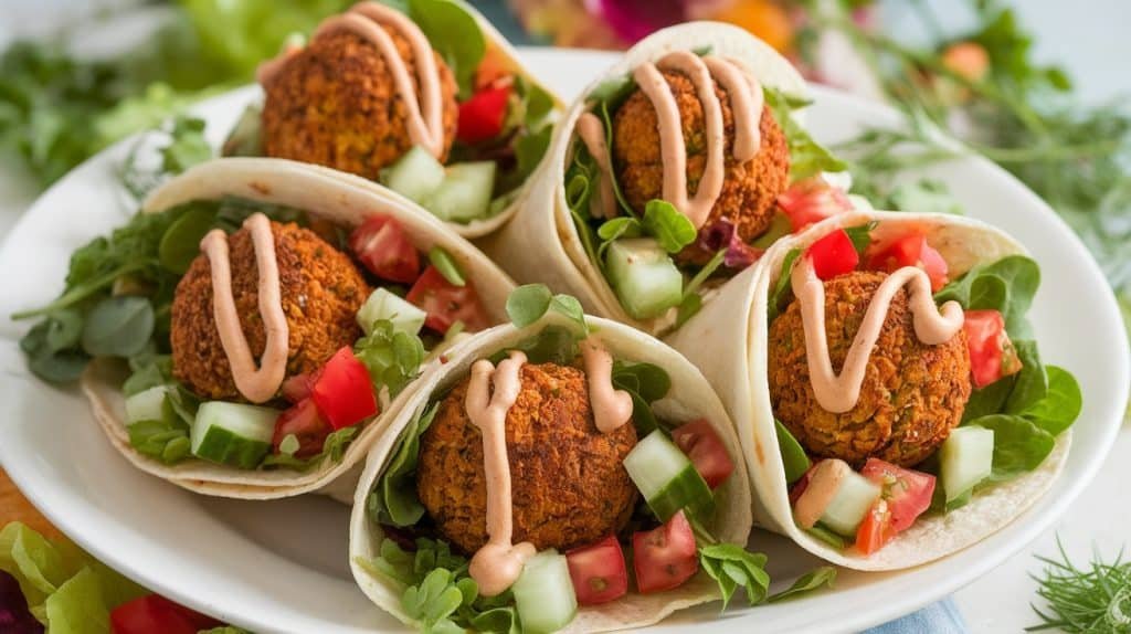 10-Minute Crispy Falafel Wraps