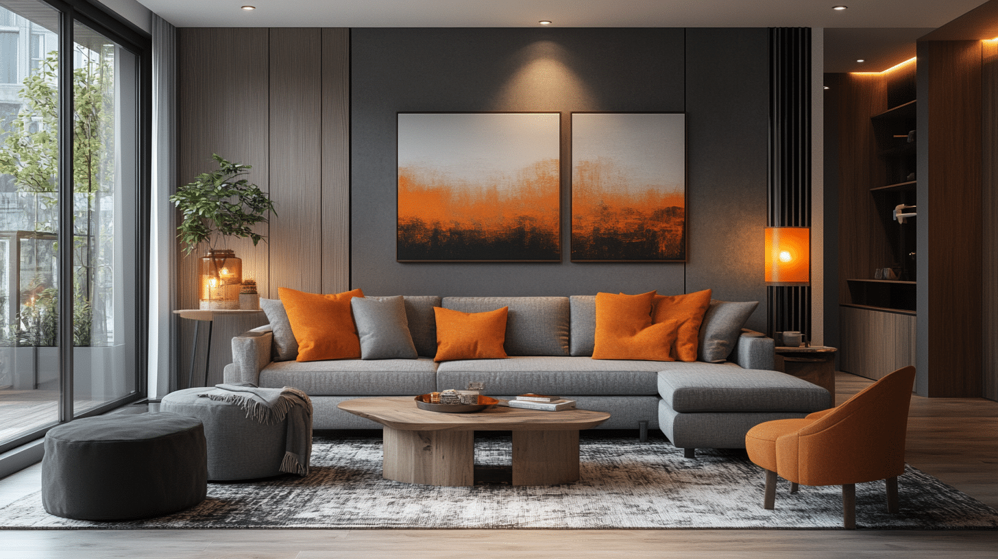 29 Grey And Orange Living Room Ideas To Make Your Living Room Pop With