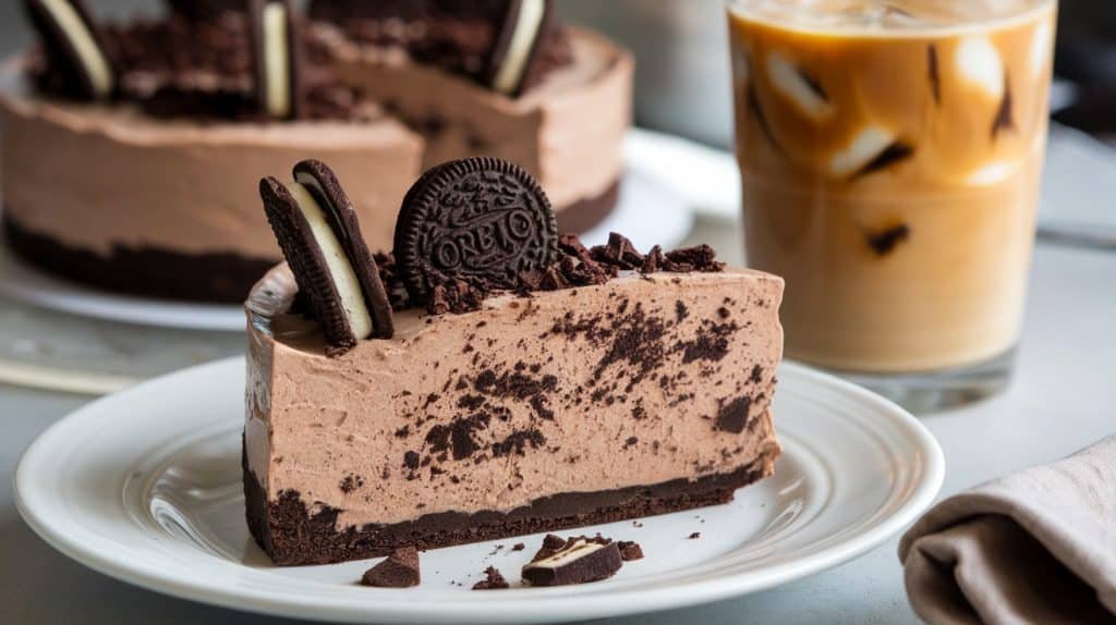 No-Bake Mocha Oreo Cheesecake